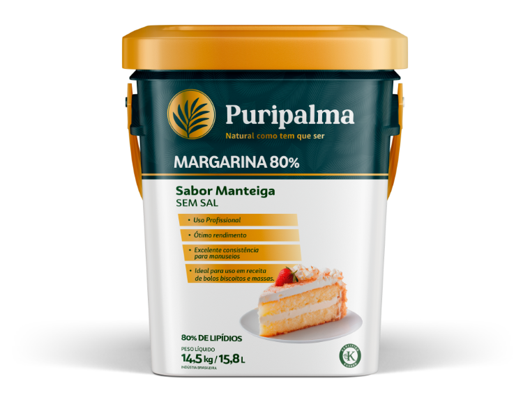 Puripalma Margarina 80% sabor manteiga sem sal