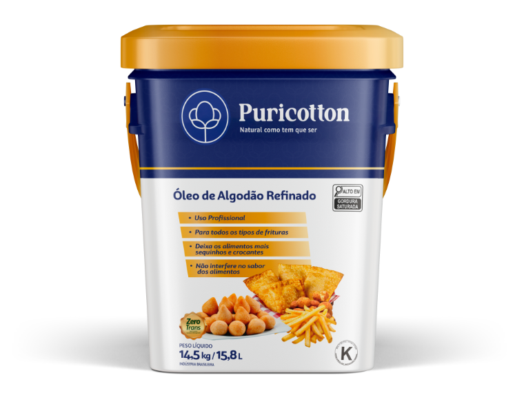 Puricotton Óleo de Algodão Refinado, marca-irmã da Puripalma