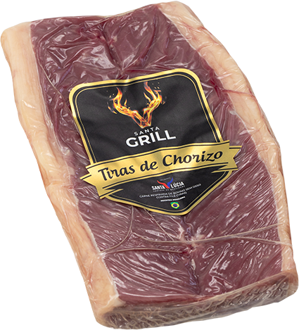 Embalagem Santa Grill Tiras de Chorizo